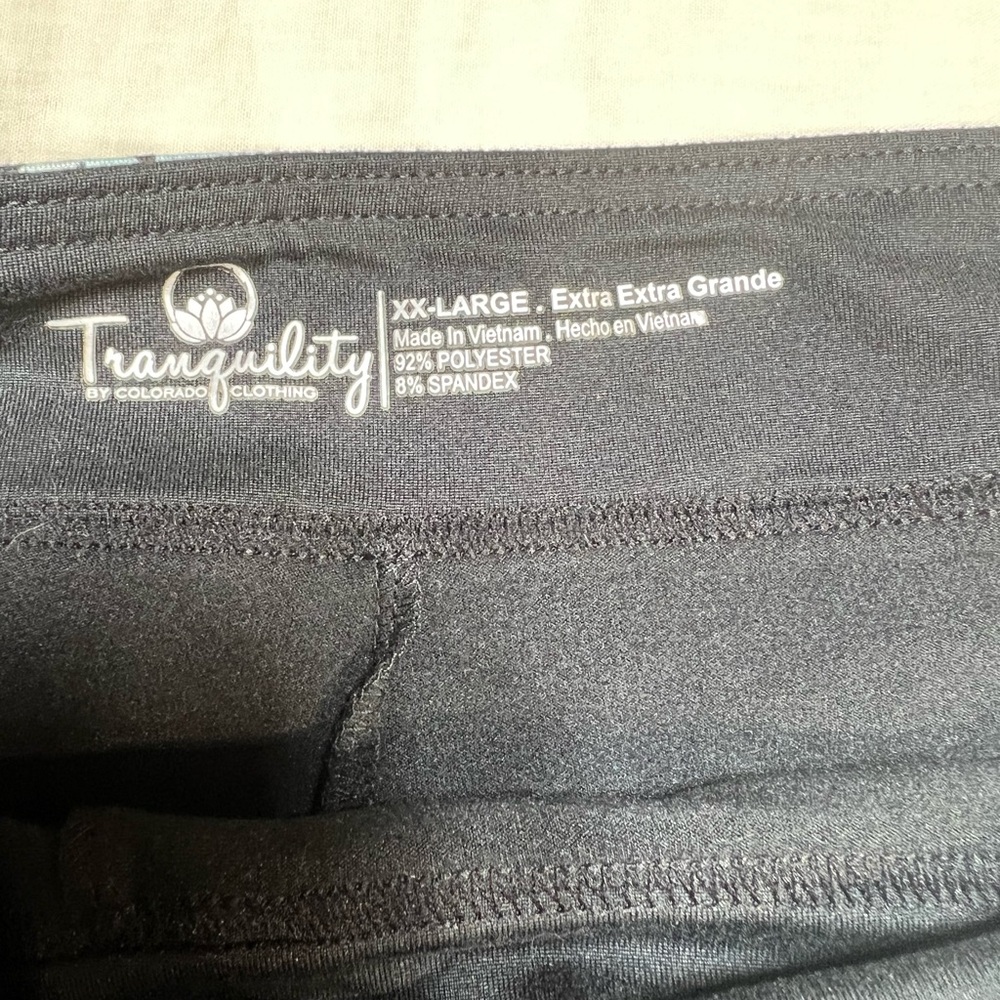 Tranquility Skort Skirt Size 2XL Tapestry Black  mint Blue Leafy pull on Stretch - Picture 4 of 8